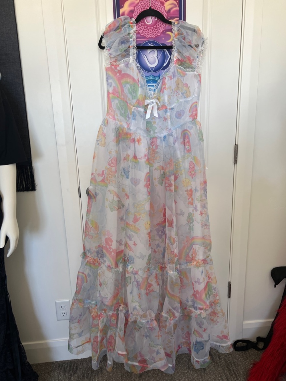 SO RARE!!! CareBears x Dolls Kill Floor Length Ballgown Selkie Style Dress - Picture 8 of 9